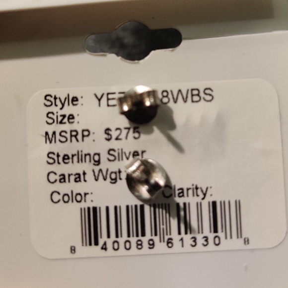 Sterling Silver Zircon Halo Natural Sapphire Stud Earrings SAVVY CIE JEWELS - Picture 3 of 9